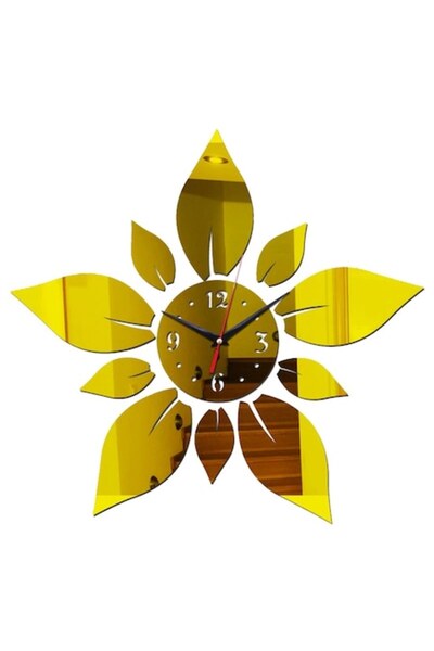 BV Decorative Wall Clock - Petals, Acrylic Mirror, 15 cm (IA-45)