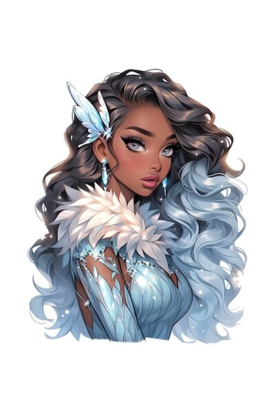 BV Autocolant decorativ, Prințesă, Albastru, 1374STK-6