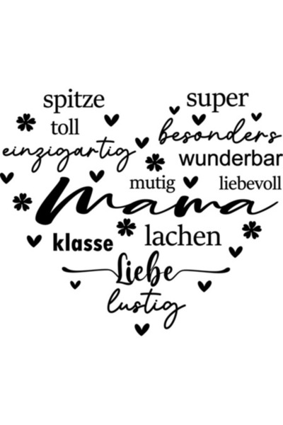 BV Autocolant decorativ „Mama”, negru, 68 cm