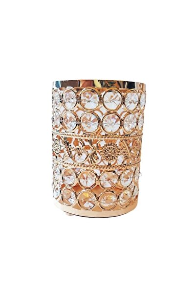 BV Crystal Luxury Makeup Brush Holder, Gold, 13 cm (A13575)