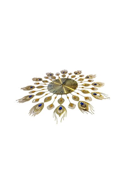 BV Elegant Decorative Wall Clock, Peacock Tail, Silent, 70 cm, 1803X
