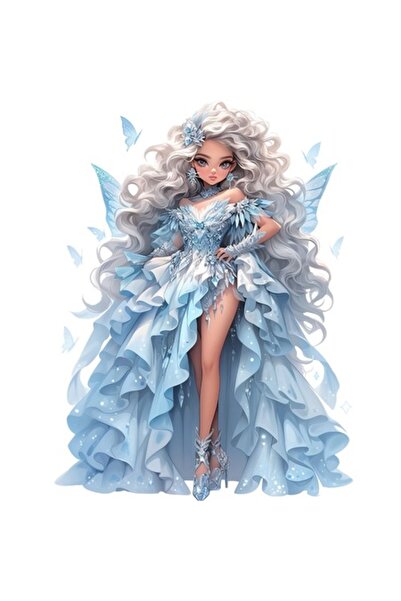 BV Autocolant decorativ - Prințesă - Albastru - 1374STK-21