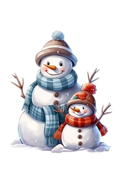 BV Διακοσμητικό αυτοκόλλητο, Χιονάνθρωποι, Λευκό, 1367STK-13