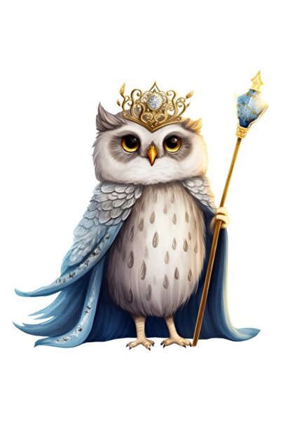 BV Autocolant decorativ, Bufniță, Albastru, 65 cm, 1295STK-9