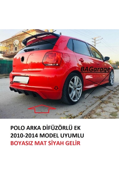 Bodykitartgarage POLO ARKA DİFÜZÖR(BOYASIZ)FİBERGLASS