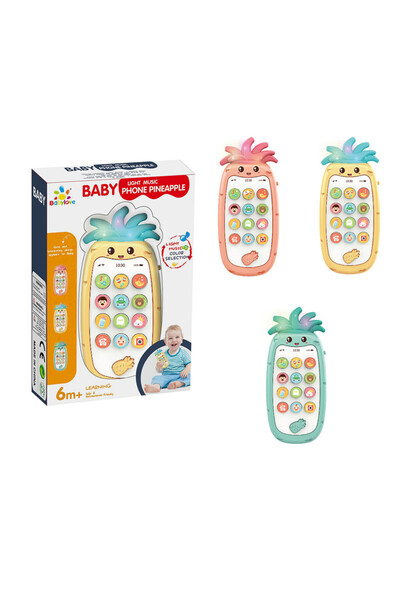 TSUMAB لعبة هاتف موسيقية وخفيفة على شكل أناناس صغير