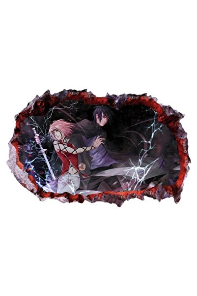 BV Autocolant decorativ, 3D gaură în perete, Naruto, 85 cm, 1032STK-1