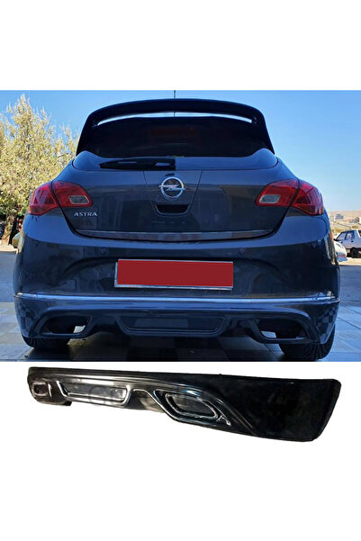 AkmTuning Opel Astra J Makyajlı HB Arka Ek Egzoz Görünüm Mat Siyah 2012-2015 ...