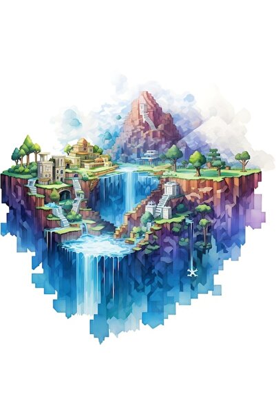 BV Autocolant decorativ Minecraft, albastru, 1376STK-12