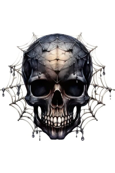 BV Autocolant decorativ - Craniu, Negru, 63 cm