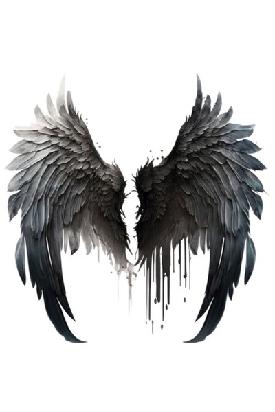 BV Autocolant decorativ - Aripi, negru, 60 cm (1303STK-2)