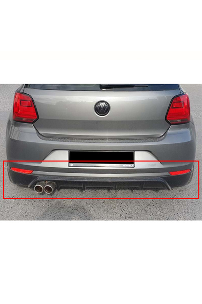 AkmTuning Vw Polo Mk5 Rieger Arka Ek Difüzör Siyah Plastik 2014-2017 Arka-difizör-bodykit-ek-karlık