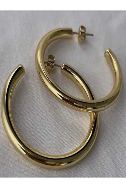 ASLI AKSESUAR Büyük C Halka Küpe