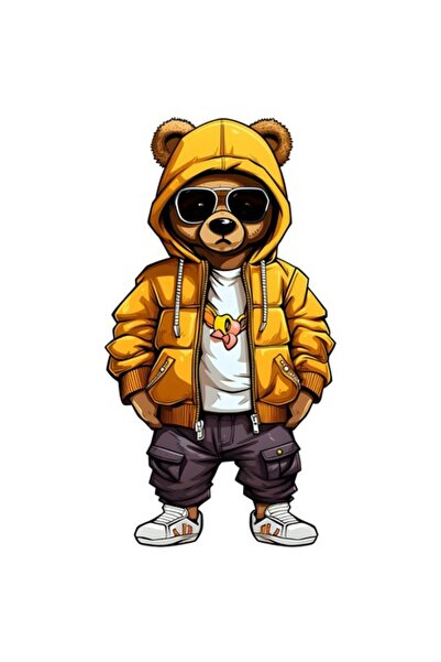BV Decorative sticker Teddy Hip Hop, Orange, 90 cm