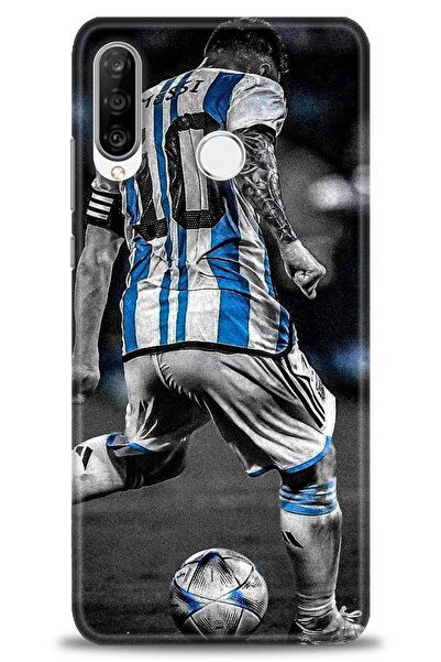 Rulet Aksesuar غطاء متوافق مع هاتف هواوي P30 لايت HD مطبوع - غطاء سيليكون بتص...