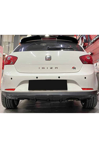 AkmTuning Seat ibiza Mk4 Difüzör Parlak Siyah Plastik 2008-2017 Arka-difizör-...
