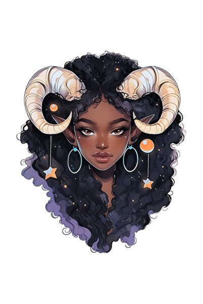 BV Autocolant decorativ Zodia Capricorn, negru, 1377STK-3