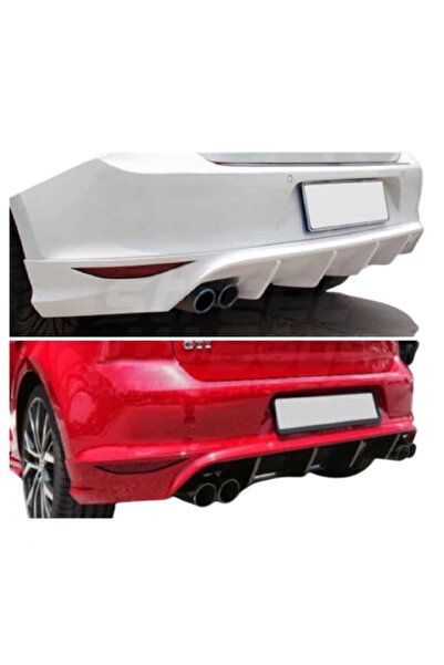 AkmTuning Vw Golf 7 Oettinger Arka Ek Difüzör Siyah Plastik 2012 2013 2014 2015 2016 Arka-difizör-bodykit-ek