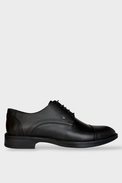 Liger Men's Genuine Leather Lace-Up Shoes Black