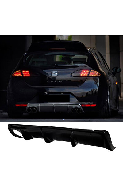AkmTuning Seat Leon Mk2 Difüzör Parlak Siyah Plastik 2006 2007 2008 2009 Arka...