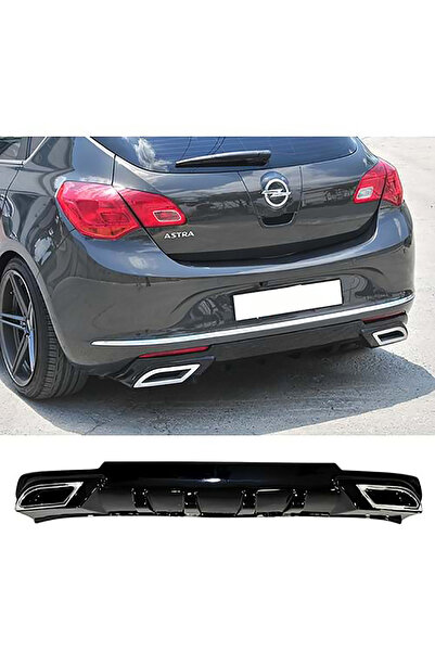 AkmTuning Opel Astra J HB Sport Difüzör Parlak Siyah Plastik 2012 2013 2014 2...