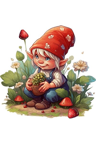 BV Autocolant decorativ, Pitic fericit, multicolor, 60 cm