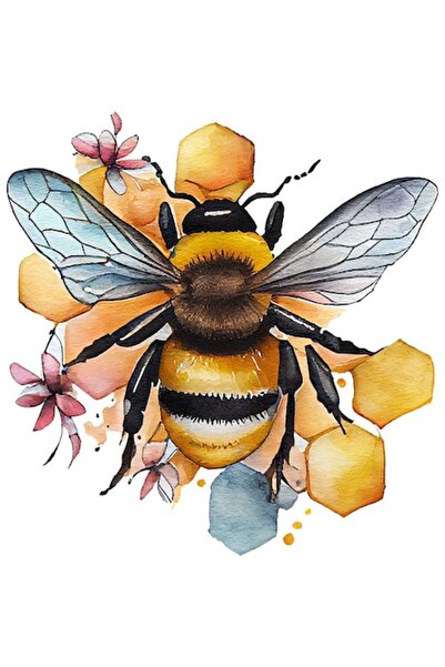 BV Decorative Sticker - Bee, Yellow, 61 cm