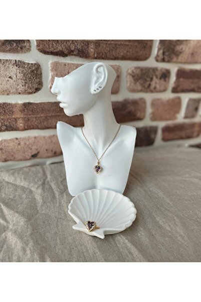 Noname Çelik Okyanusun Kalbi Kolye Yüzük Set