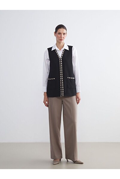 LC Waikiki Lcw Grace V-Neck Embroidered Women's Vest