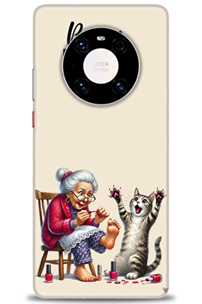 Rulet Aksesuar غطاء متوافق مع هاتف هواوي ميت 40 برو HD مطبوع - غطاء سيليكون ب...