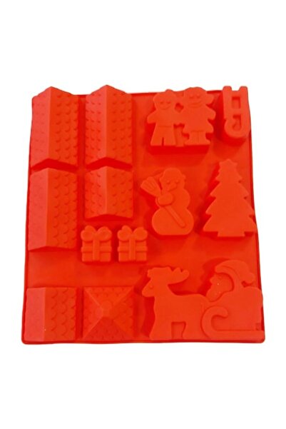 BV Formă de silicon, 13 cavități, temă sărbători de iarnă, pentru prăjituri s...