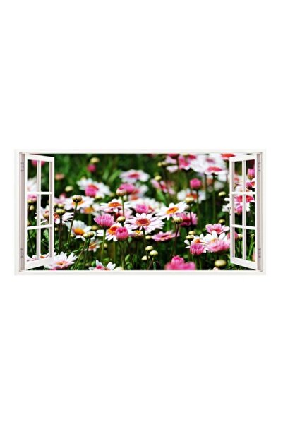 BV Sticker decorativ, Fereastra 3D, Flori, 85 cm, 293STK