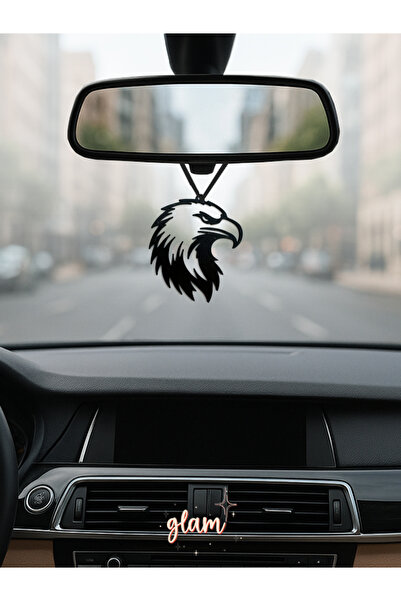 GLAM DEKORASYON Araba Dikiz Aynası Süsü, Kara Kartal Silüeti Beşiktaş Tarafta...