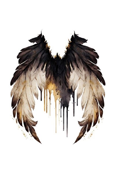 BV Autocolant decorativ - Aripi, Maro, 70 cm