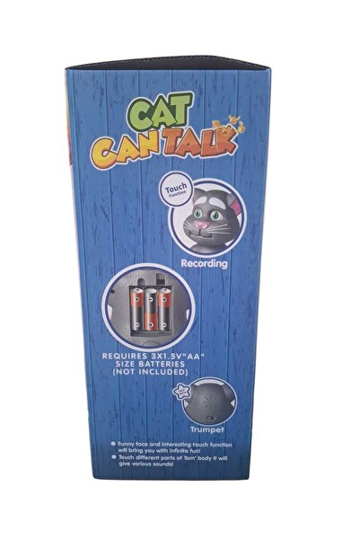 TOM CAT Interactive toy that talks, records, includes music 25cm