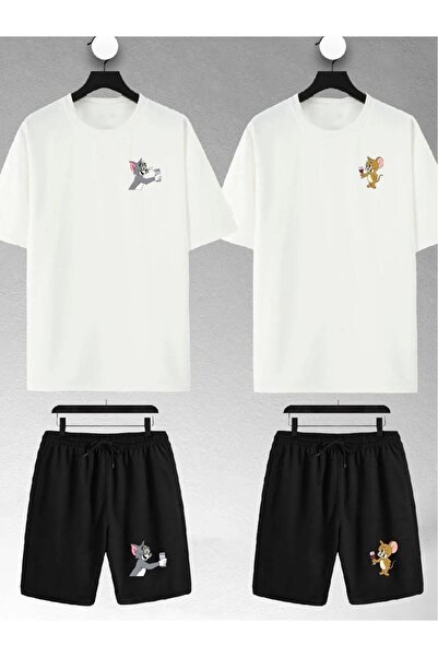 Eşofmancım Unisex Summer Top and Bottom Couple Set