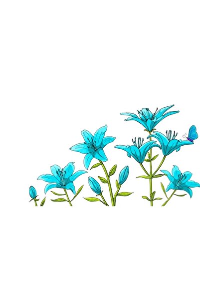 BV Sticker decorativ, Crin albastru, 150 cm, 397STK