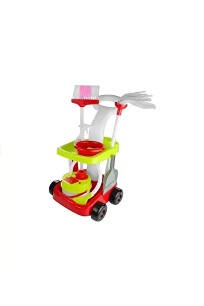 LeanToys Súprava na čistenie pre deti, čistiaci vozík, 8 kusov príslušenstva,...