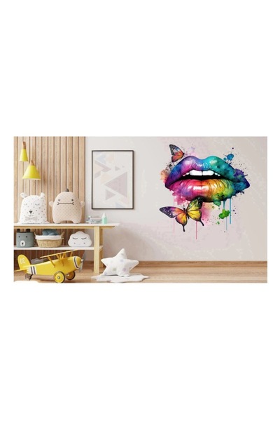 BV Decorative sticker, Lips, Blue, 70 cm, 1299STK-3