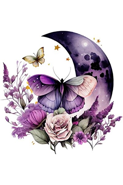 BV Autocolant decorativ, Fluture, Mov, 62 cm