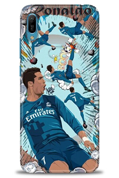 Rulet Aksesuar غطاء متوافق مع هاتف هواوي Y6 2019 HD مطبوع - غطاء سيليكون مصمم...