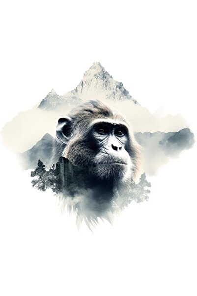 BV Autocolant decorativ, Maimuță, Negru, 68 cm, 1307STK