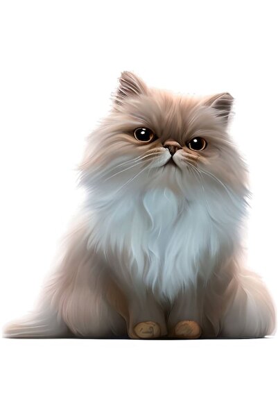 BV Autocolant decorativ, Pisică, Alb, 60 cm, 1225STK