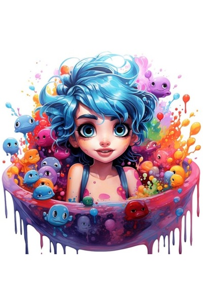 BV Autocolant decorativ, culori pastelate, față, roz, 61 cm