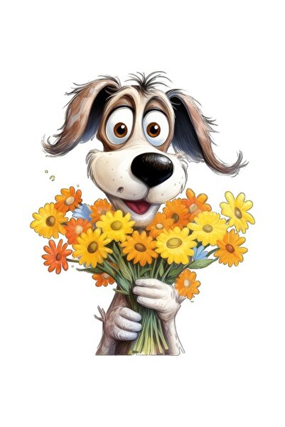 BV Decorative Sticker, Dog, Yellow, 76 cm