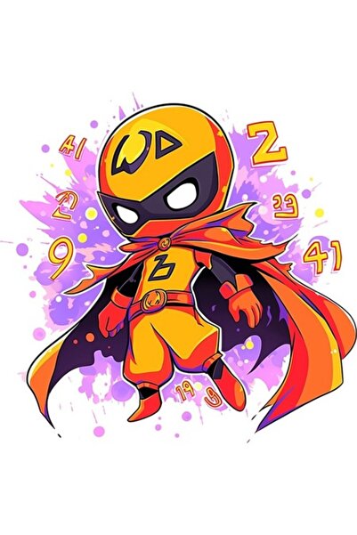 BV Autocolant decorativ - Băiat supererou, portocaliu, 61 cm