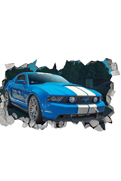 BV Autocolant decorativ auto 3D, tip gaură în perete, 80 cm