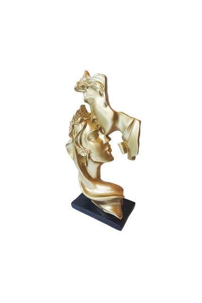 BV Decorative statuette - Lovers, Gold, 25 cm