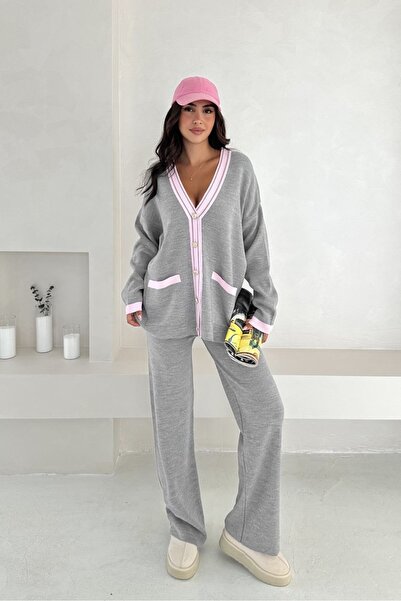 Noi Belis Оверсайз-комплект з трикотажу з деталями на кишенях AW25AU0022