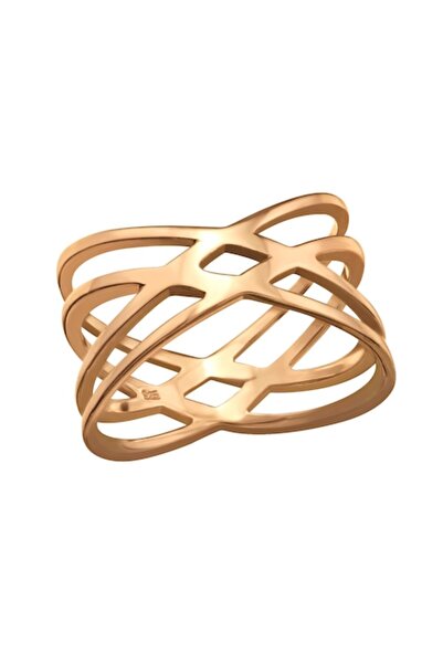 BV Inel din argint placat cu aur roz de 14K, împletit, mărimea 59, A4S39508